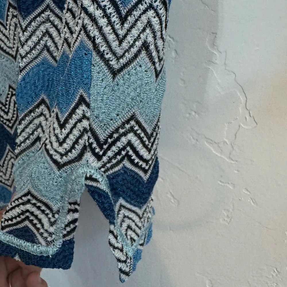 NWT MISSONI KNIT PANTS BLUE WHITE - Image 10