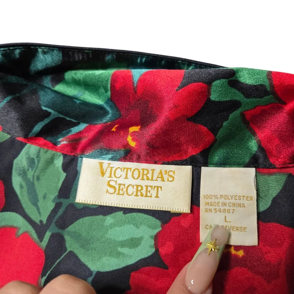 Victoria's Secret Vintage Satin Floral Pajama Set - Image 3