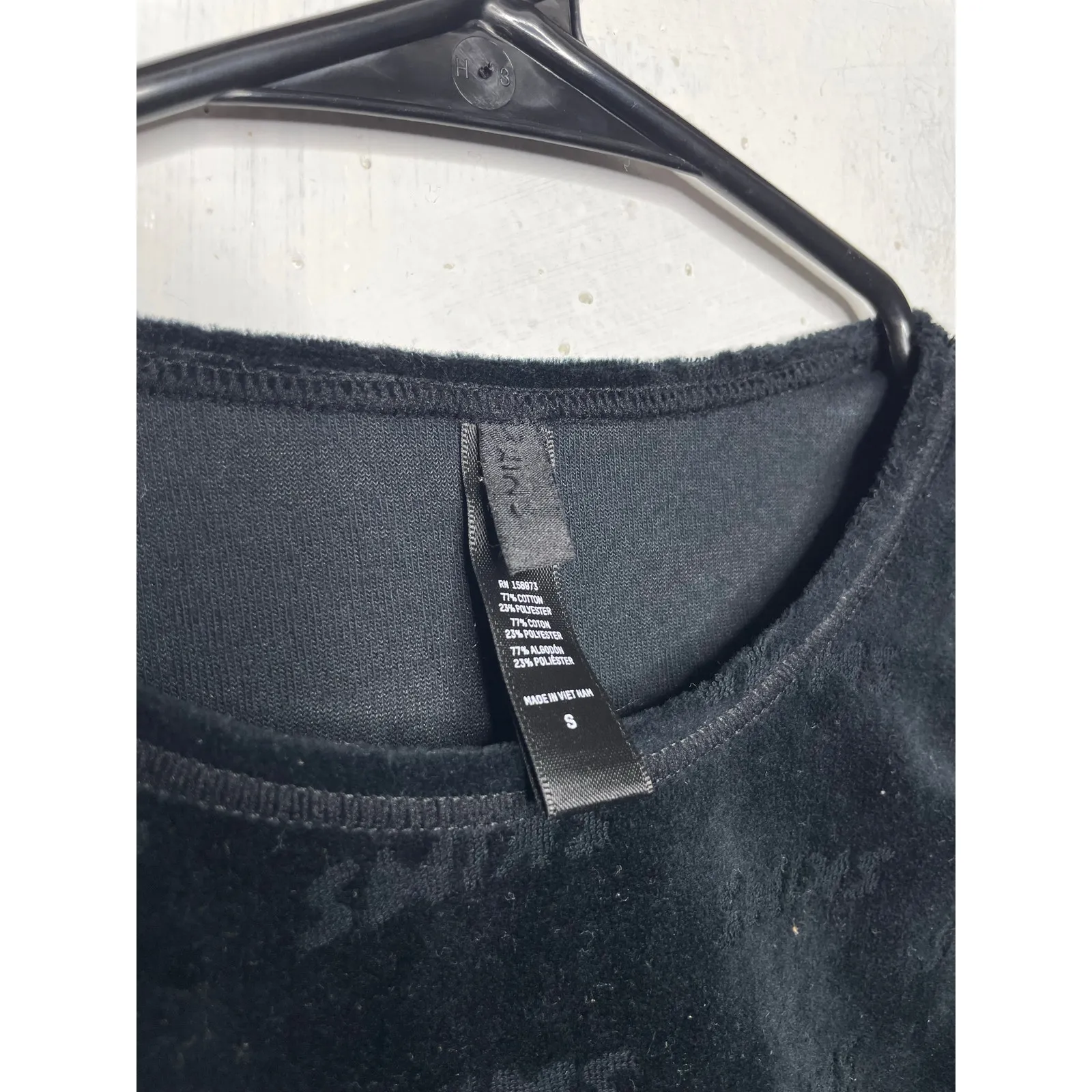 SKIMS Logo Velour Tie Tank in Onyx Black Womens Size Small - Image 2