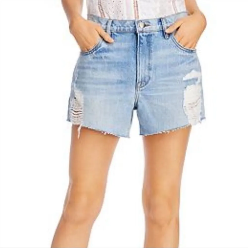 FRAME NWT Le Ultra Baggy Lomond Slash Denim Shorts Size 30 - Image 8