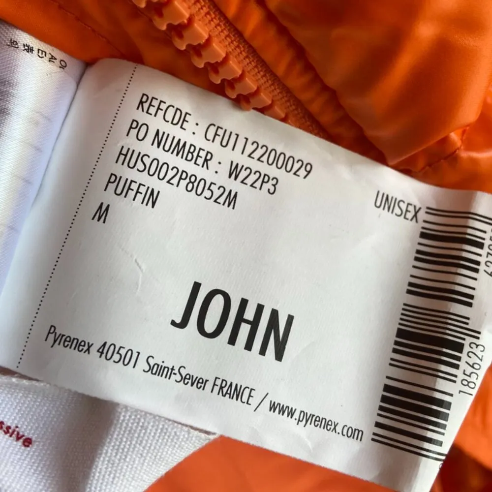 NWT Pyrenex Puffin Orange John Unisex Sleeveless Down Jacket Size M - Image 15