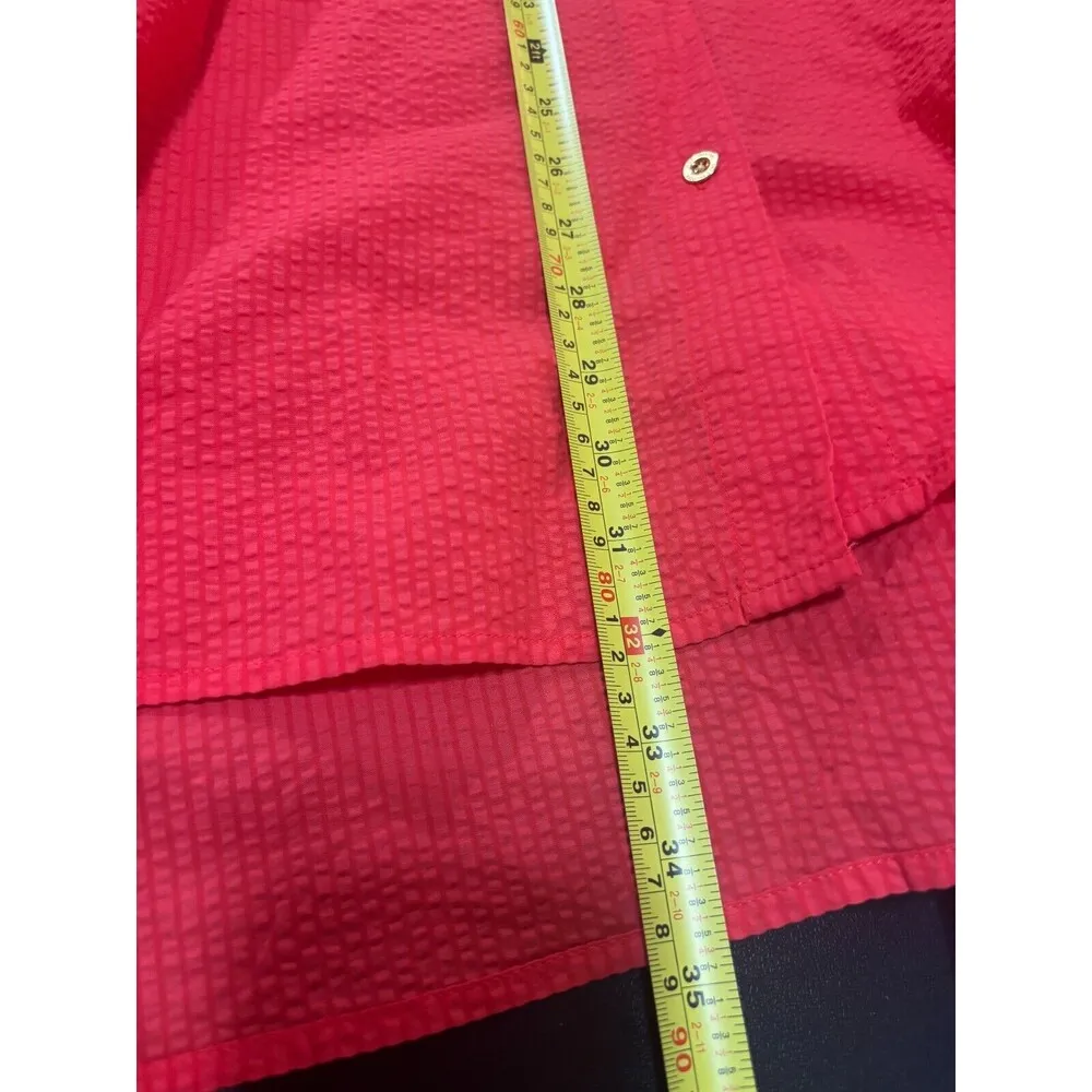 NEW Lilly Pulitzer Shirt Womens XL Mizner Red Andrae Cover-Up Paradise Pucker - Image 10