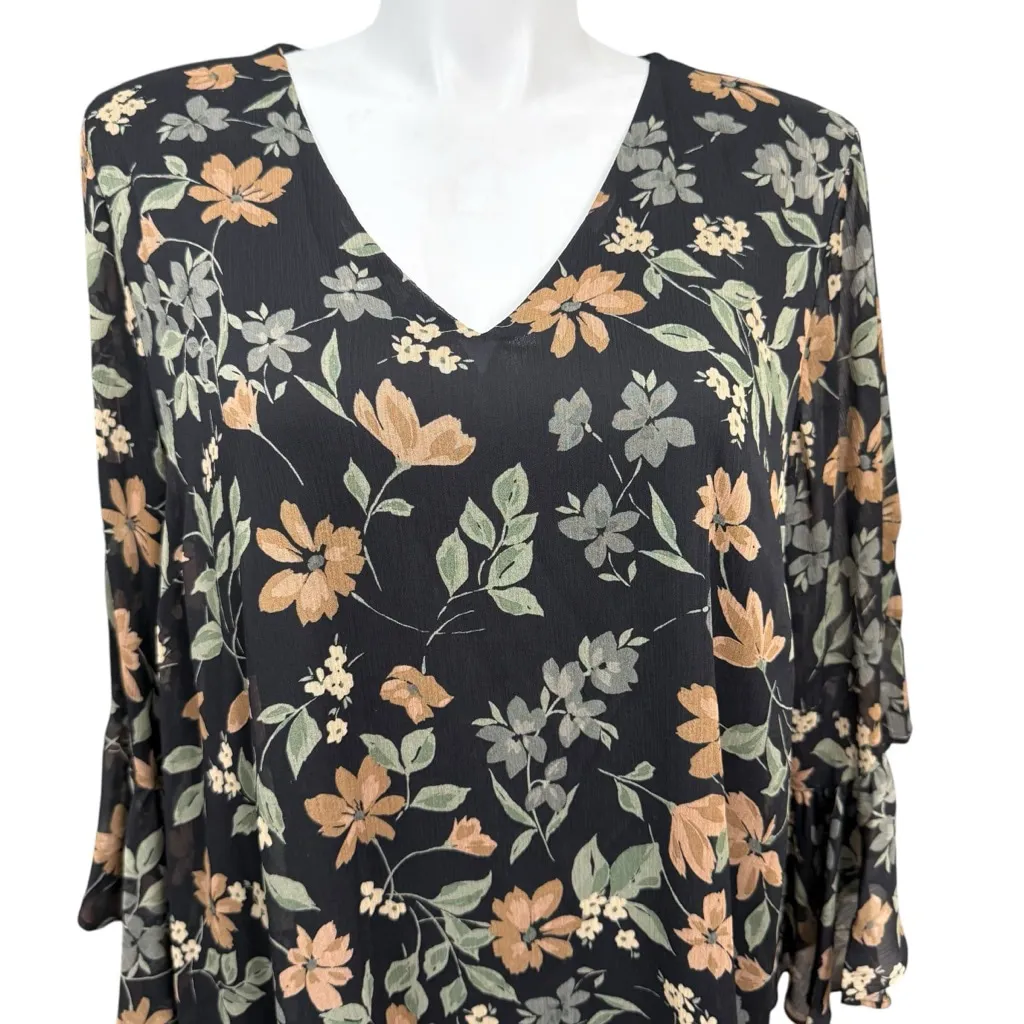 Women's Calvin Klein Floral Print Dress, Size 16 - Image 2