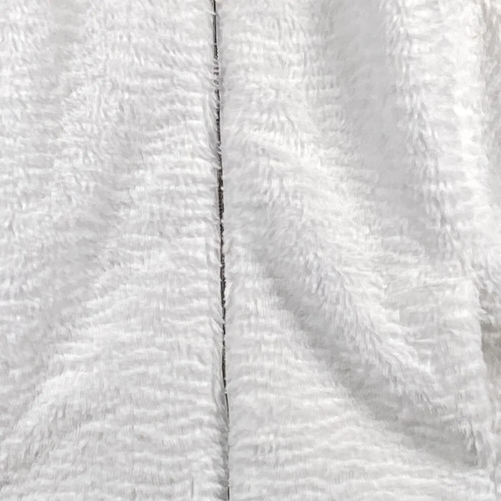 Fever Vest Womens Medium White Faux Fur Sleeveless Full Zip Cozy Winter Layer - Image 3