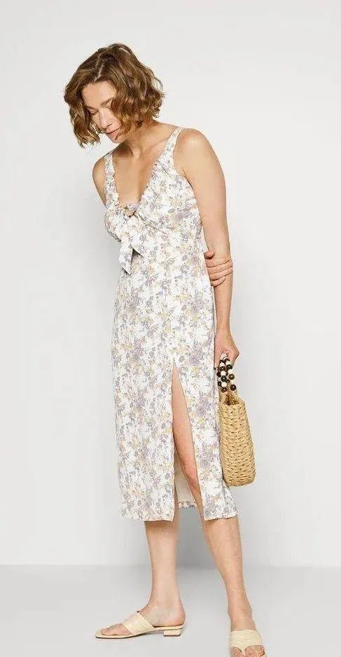 Abercrombie Cinched Neck Slip Midi Dress - Image 6