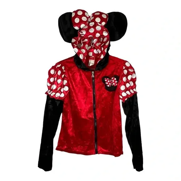 Disney‎ Minnie Mouse Halloween Costume Hoodie Ears Bow Women Small/Medium NWOT - Image 3