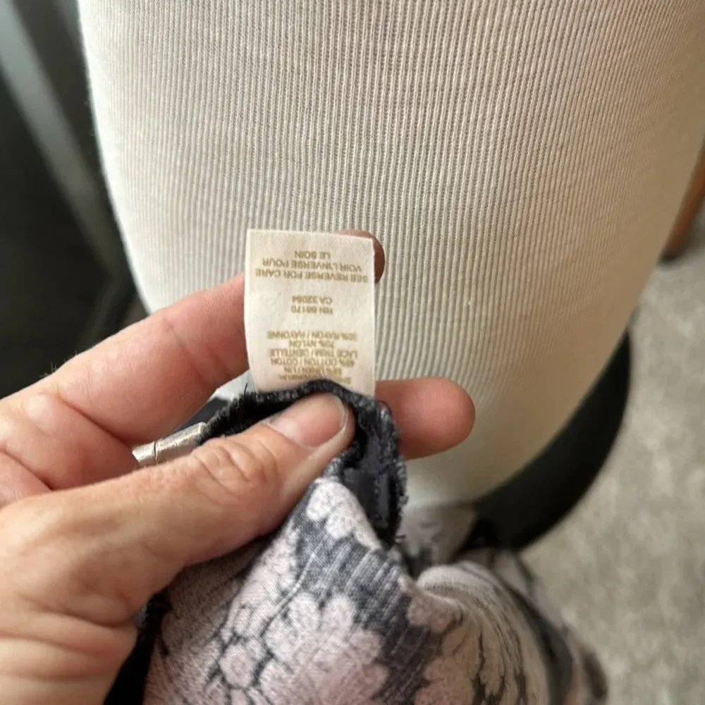 Barbary Coast Linen tunic Dress Free people black & beige lace size 10 - Image 9