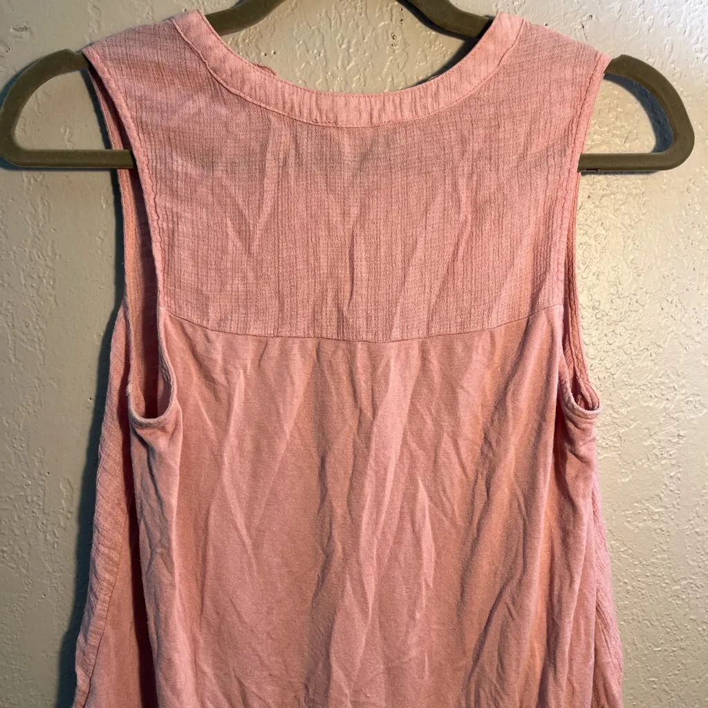 Ember Y2K Asymmetrical Bubblegum Pink Sleeveless Tank Top SZ S V - Image 5