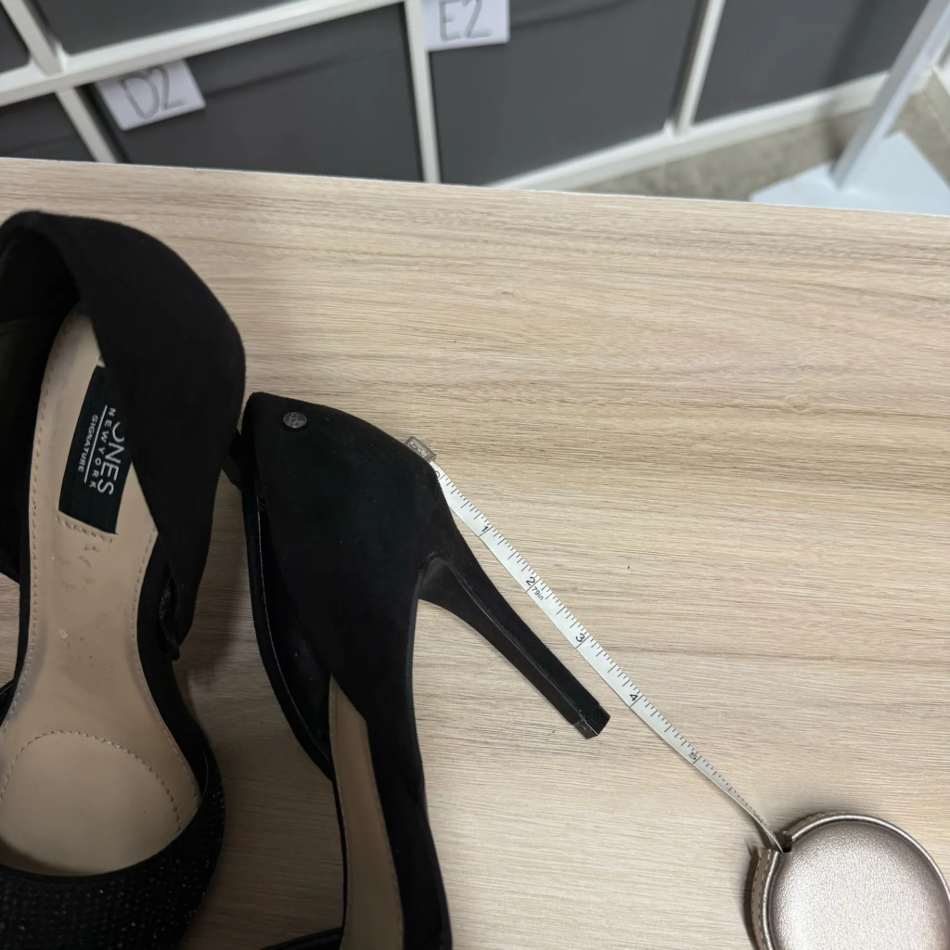 Jones New York Catie Pointy Toe Dress Pumps Rhinestone Elegant Black Heels - Image 10