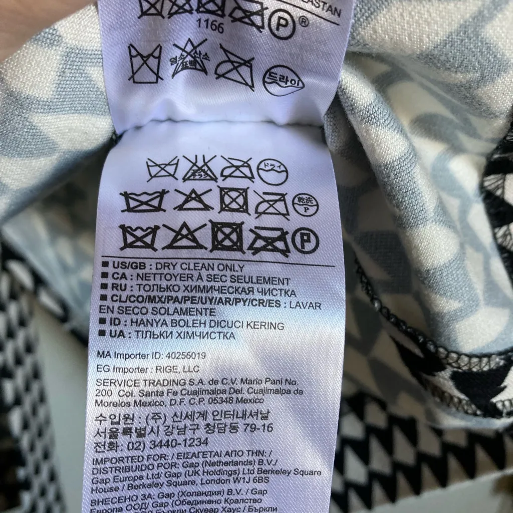 Banana Republic Black & White Houndstooth Pencil Midi Skirt #R - Image 4