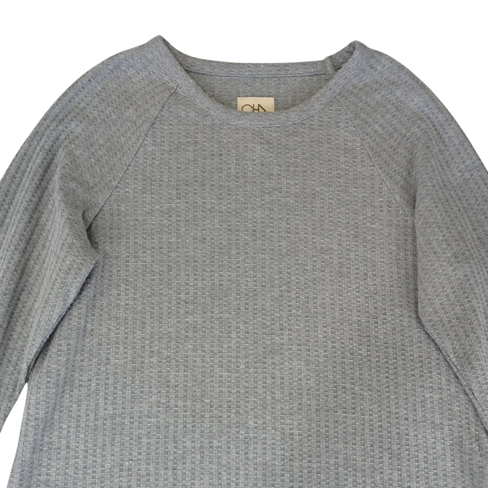 Chaser Thermal Waffle Knit Long Sleeve Shirt‎ Crewneck Top Women's XL Round Hem - Image 3