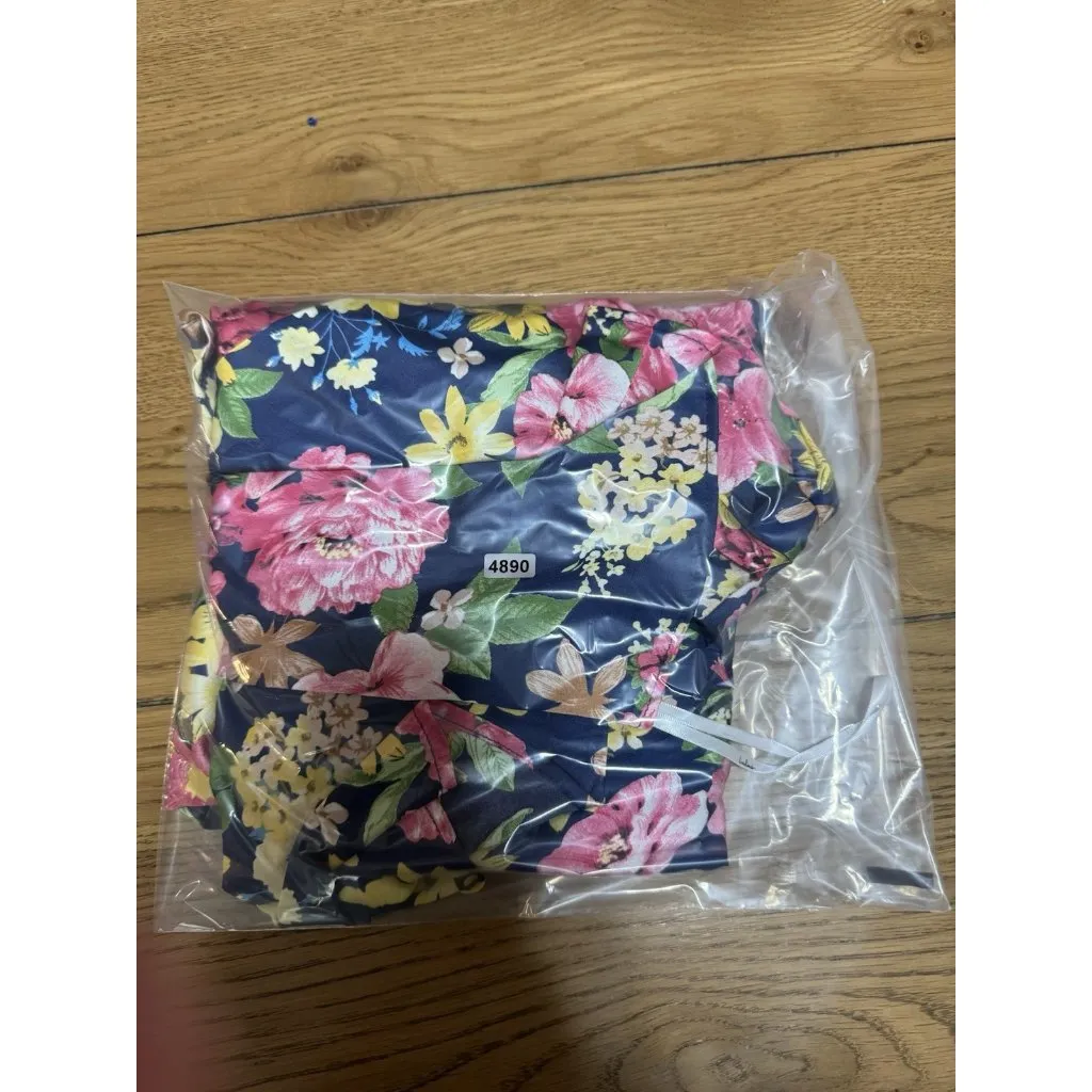 Lulu's Midi One Strap Dress Women‎ Size XL Blue Floral Print Ruffles Hawaiian - Image 14