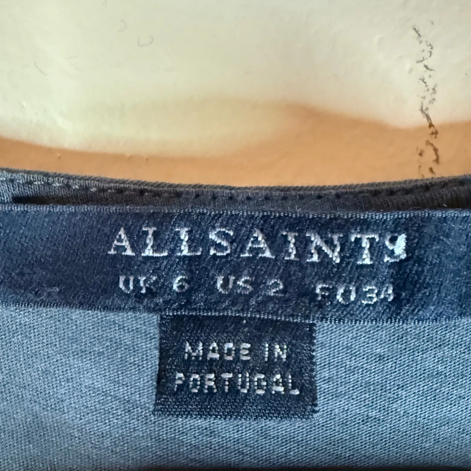 ALLSAINTS Gamma Grey Sleeveless Ruched Midi Dress Size 2 Travel Formal Wear Gray - Image 4