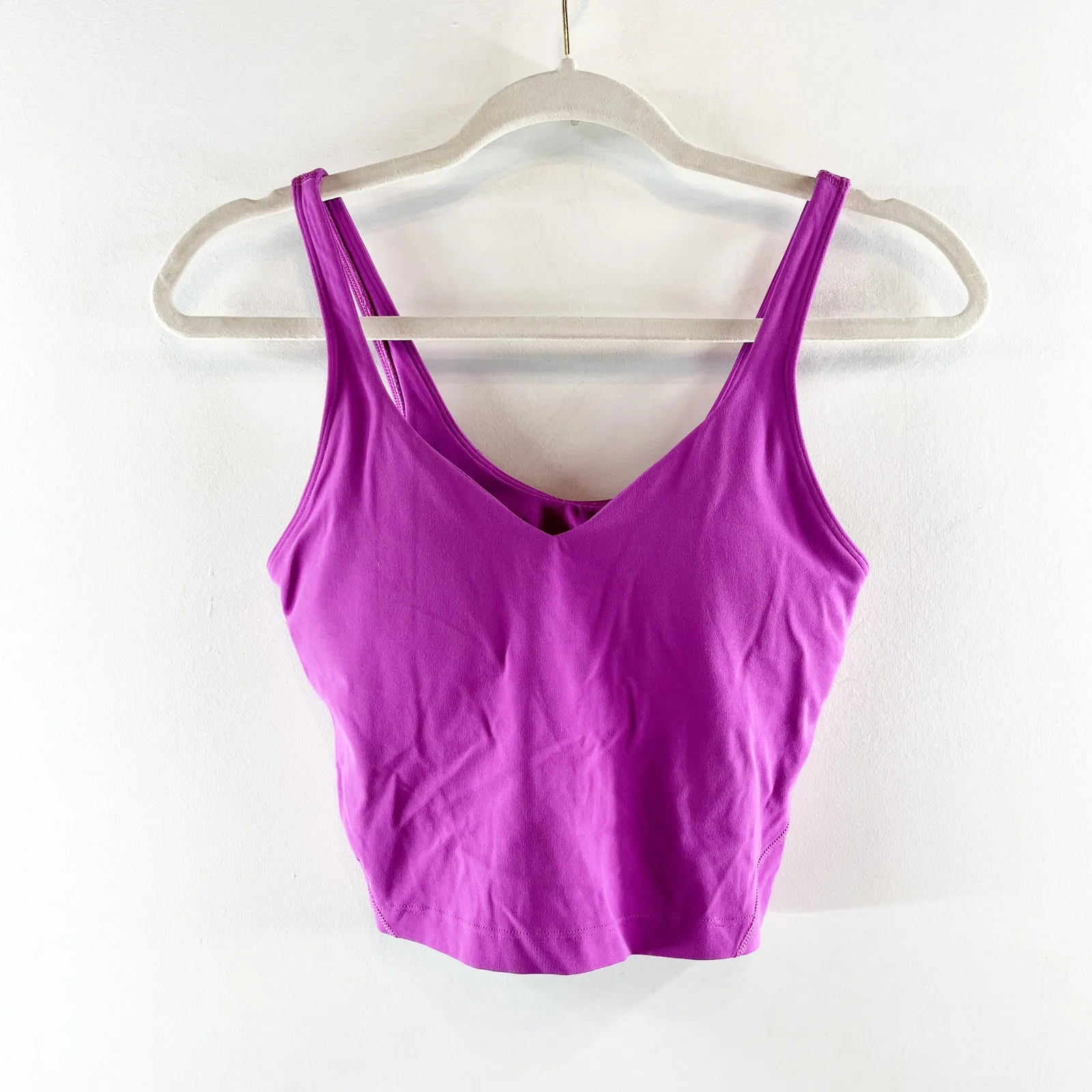 Lululemon Align Cropped Tank Top with Built-in Shelf Bra Vivid Plum Purple 6 - Image 4