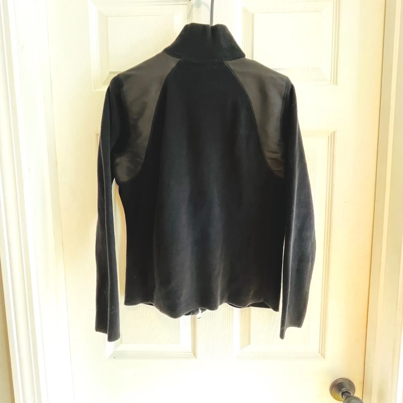 Vintage 90s Lauren Active Ralph Lauren Black Fleece Zip Up Jacket Size Medium - Image 8