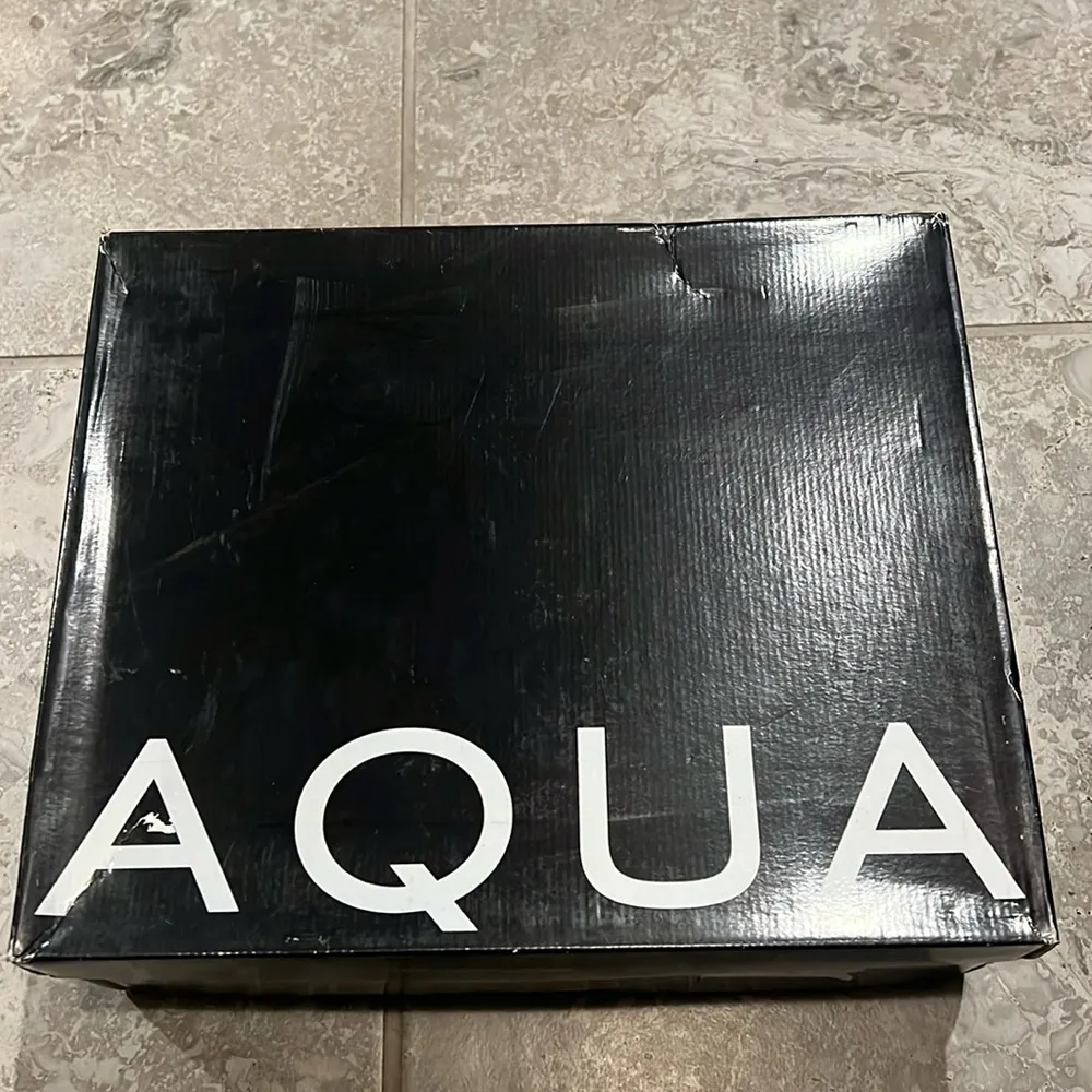 Aqua Bloomingdale’s Lisa Ankle Strap Platform Sandals in Black, Size 9 New $138 - Image 6