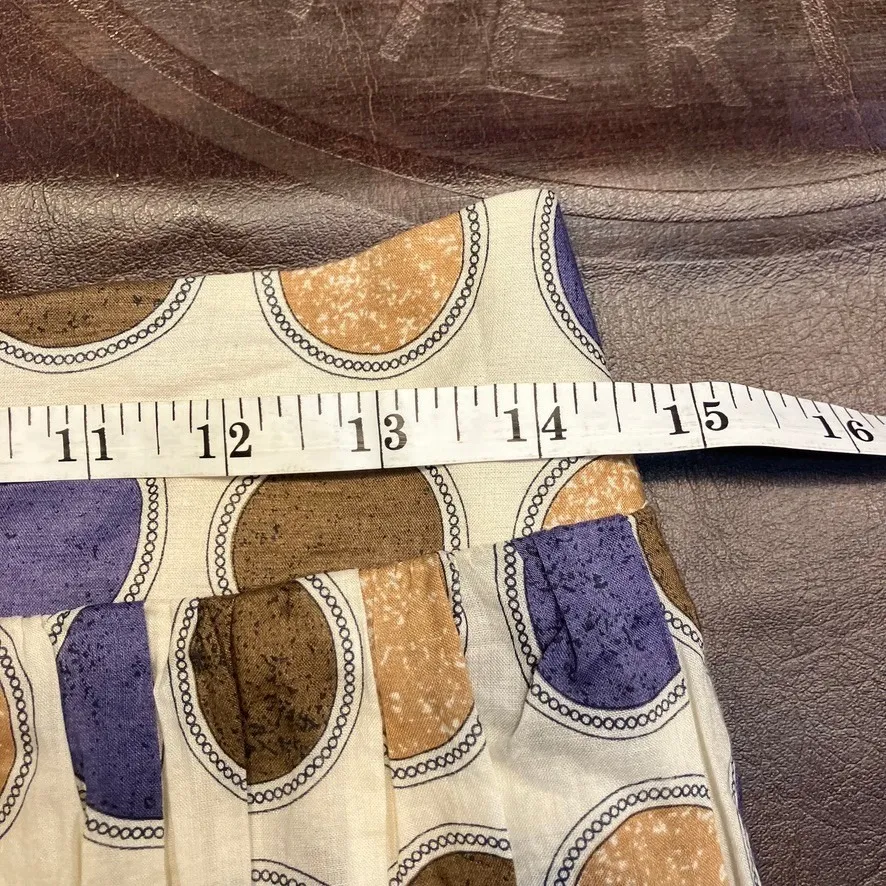 Edme‎ Esyllte Anthropologie Skirt Womens S Polka Dot Print Pleated Cotton Lined White - Image 11