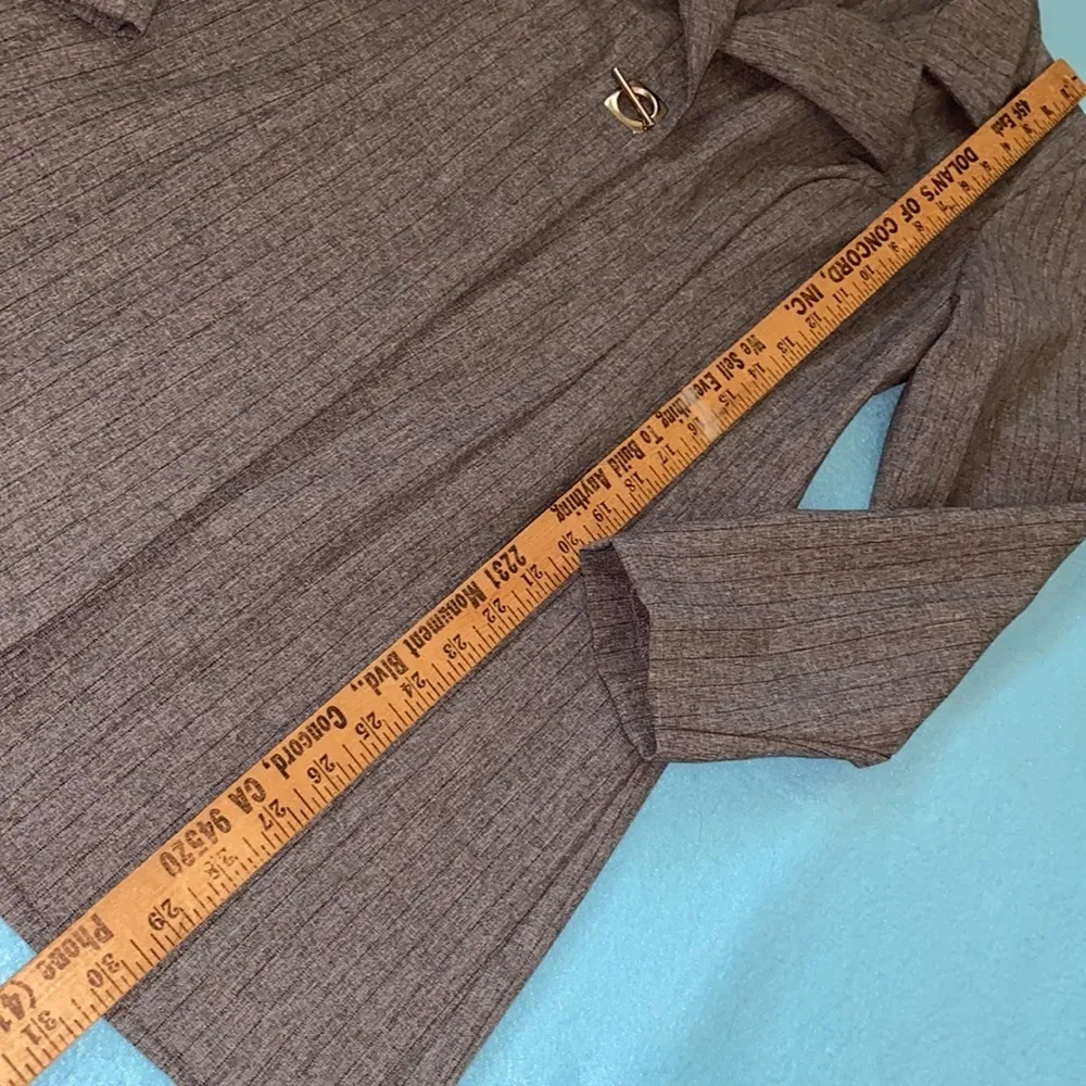 DAWN JOY fashions pinstripe blazer jacket tailored fit grey with black size 7/8 - Image 10