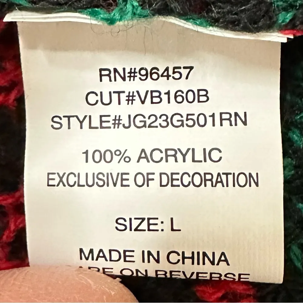 Born Famous Santa Crewneck Long Sleeves Sweater Dress, Sz Large Black - Image 12