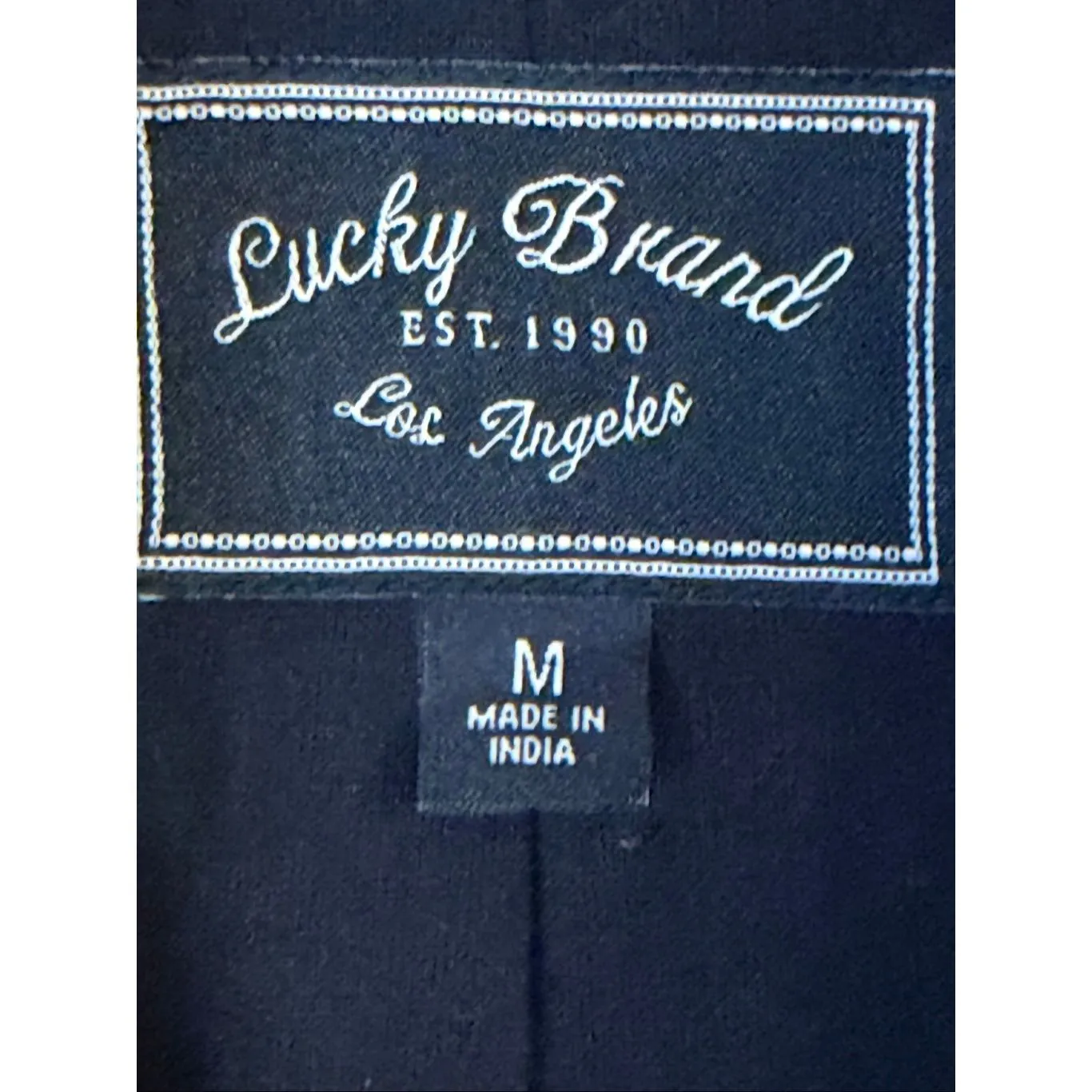 Lucky Brand Women’s Black Moto Mix Leather Cotton Jacket READ Size Medium (6479) - Image 4