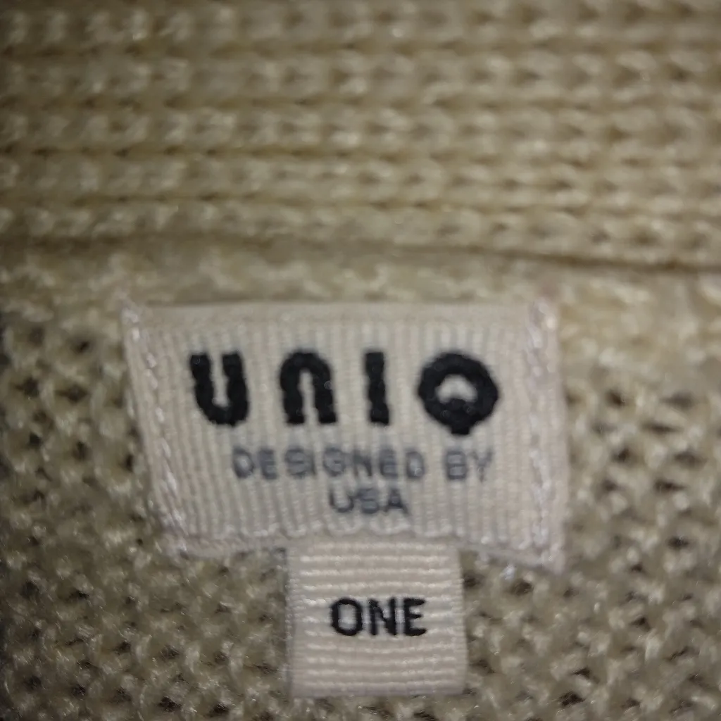 UNIO XL Striped Cardigan Creme Gray Plus Size 16 - Image 5