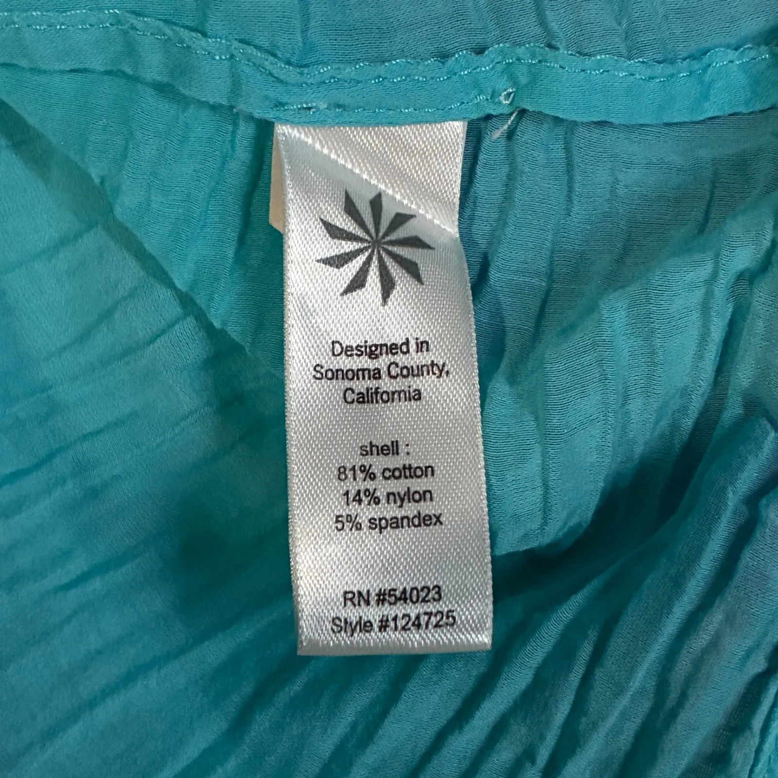 Athleta Turquoise Blue Sheer Lightweight Long Sleeve Swim Cover Women's  M - Image 9