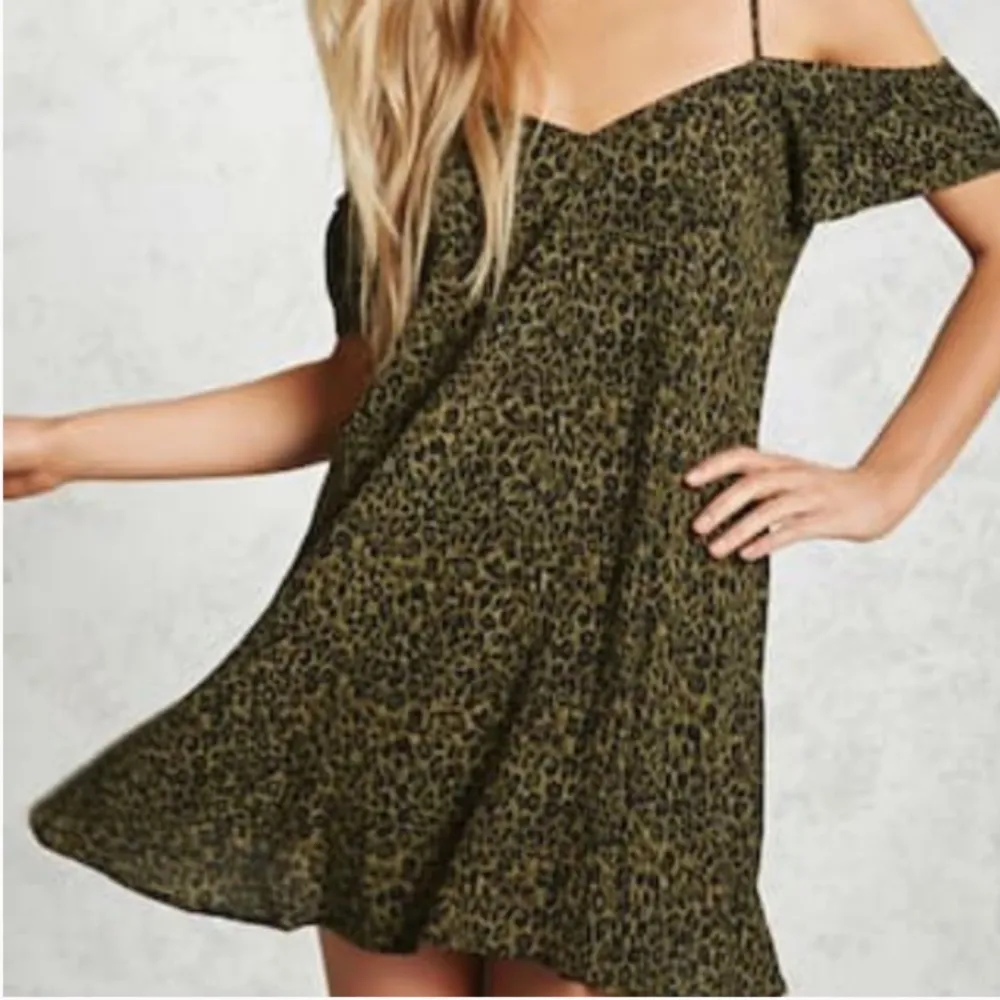 NWT Leopard Open Shoulder Dress - Image 2