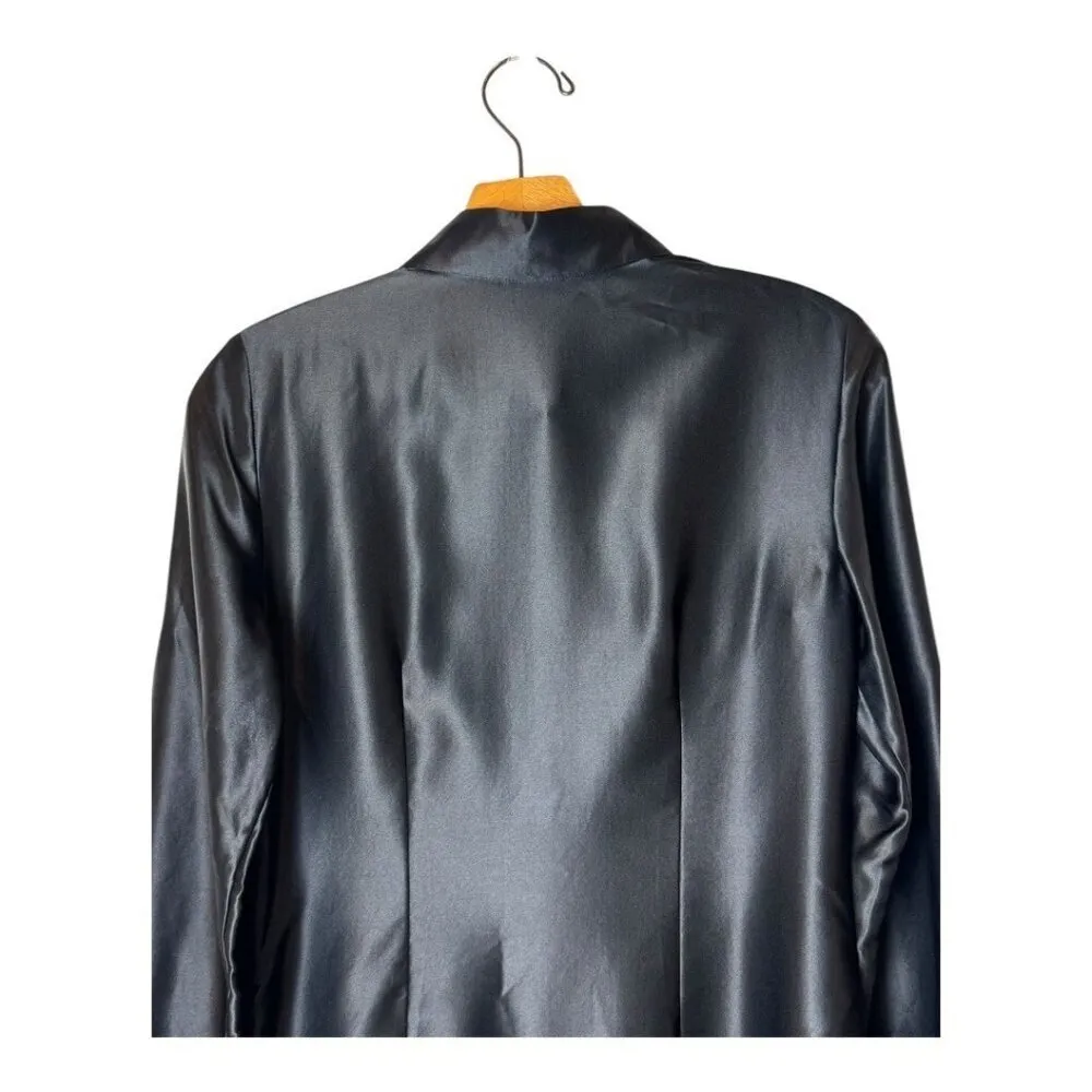 Laundry By Shelli Segal Dress 2 Black Silk Geometric‎ Long Sleeve Shirt Dress - Image 4