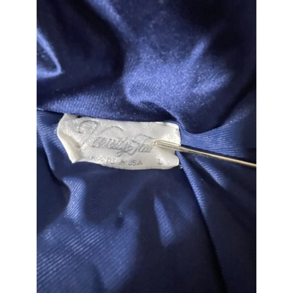 Vintage VANITY FAIR Antron Nylon Button Up Robe Dressing Night Gown Large - Image 6