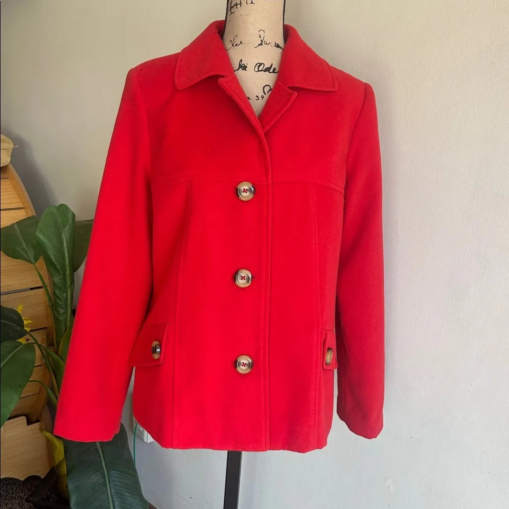 R.Q.T. Red Peacoat Size 12 - Image 2