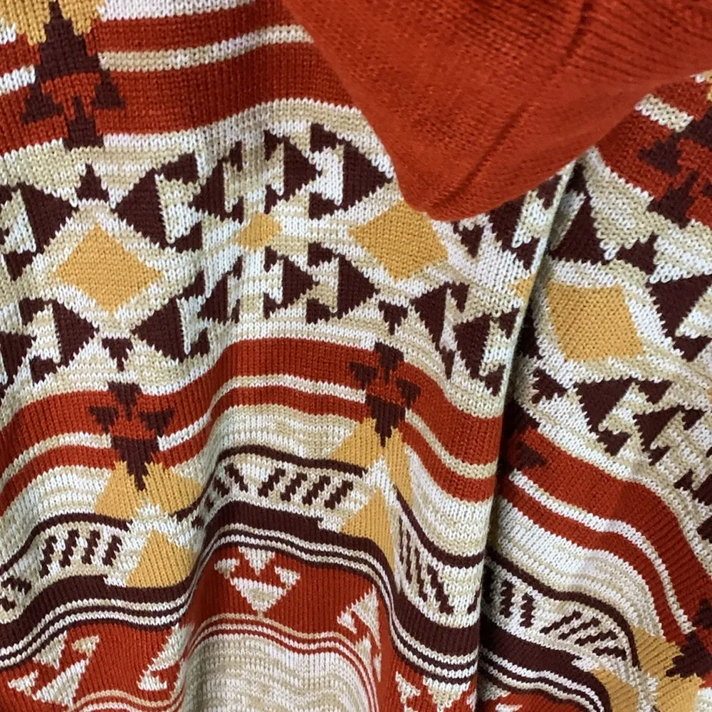 Wrangler Retro Southwestern Print Hooded Knit Cardigan with Belt Size XL - Image 7