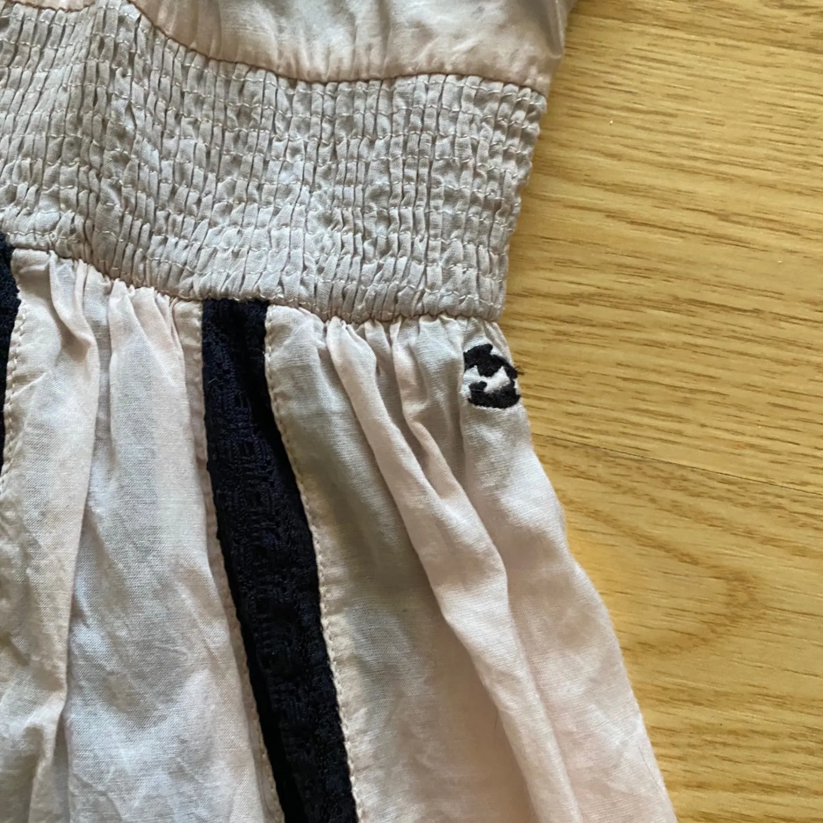 Billabong Y2K Pink Black Fairy Lace Pleated Tulle Mini Dress Size Medium - Image 8