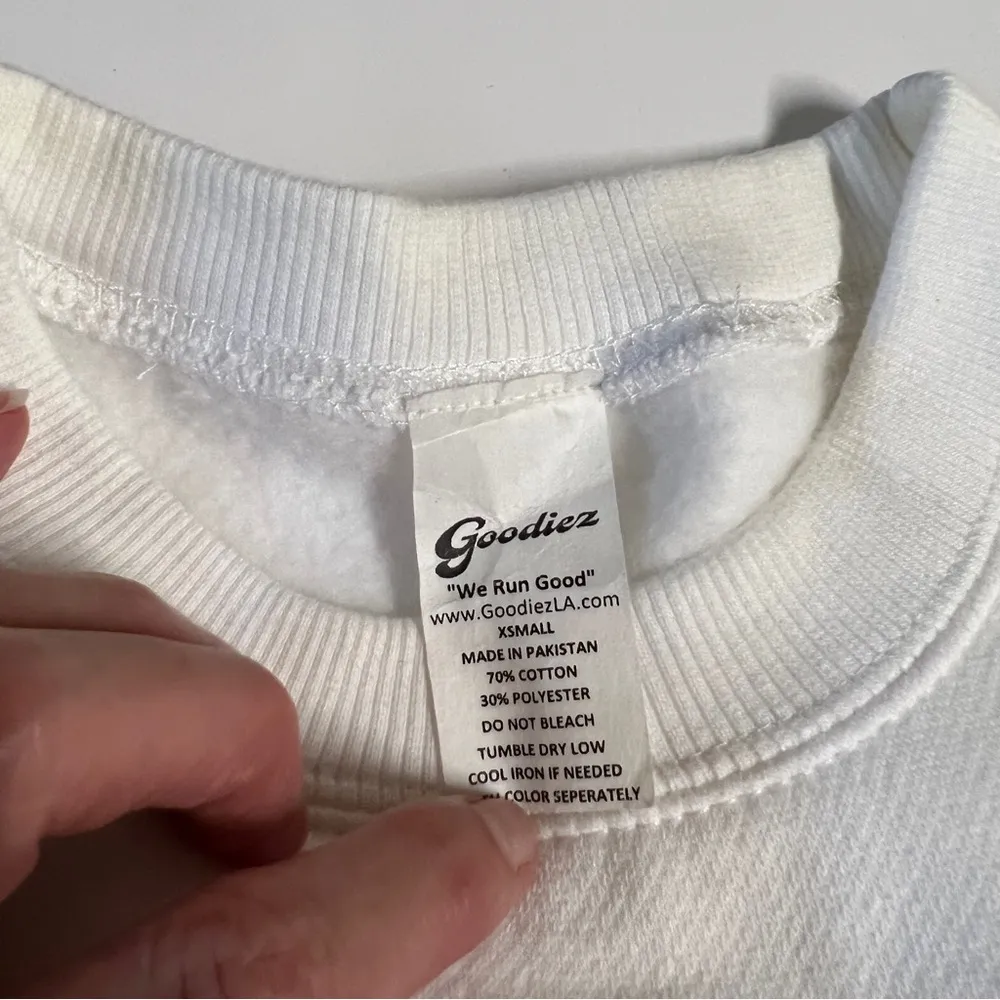 Goodiez Self Love Is The Best Love Sweatshirt & Joggers in White & Red Size XS - Image 7