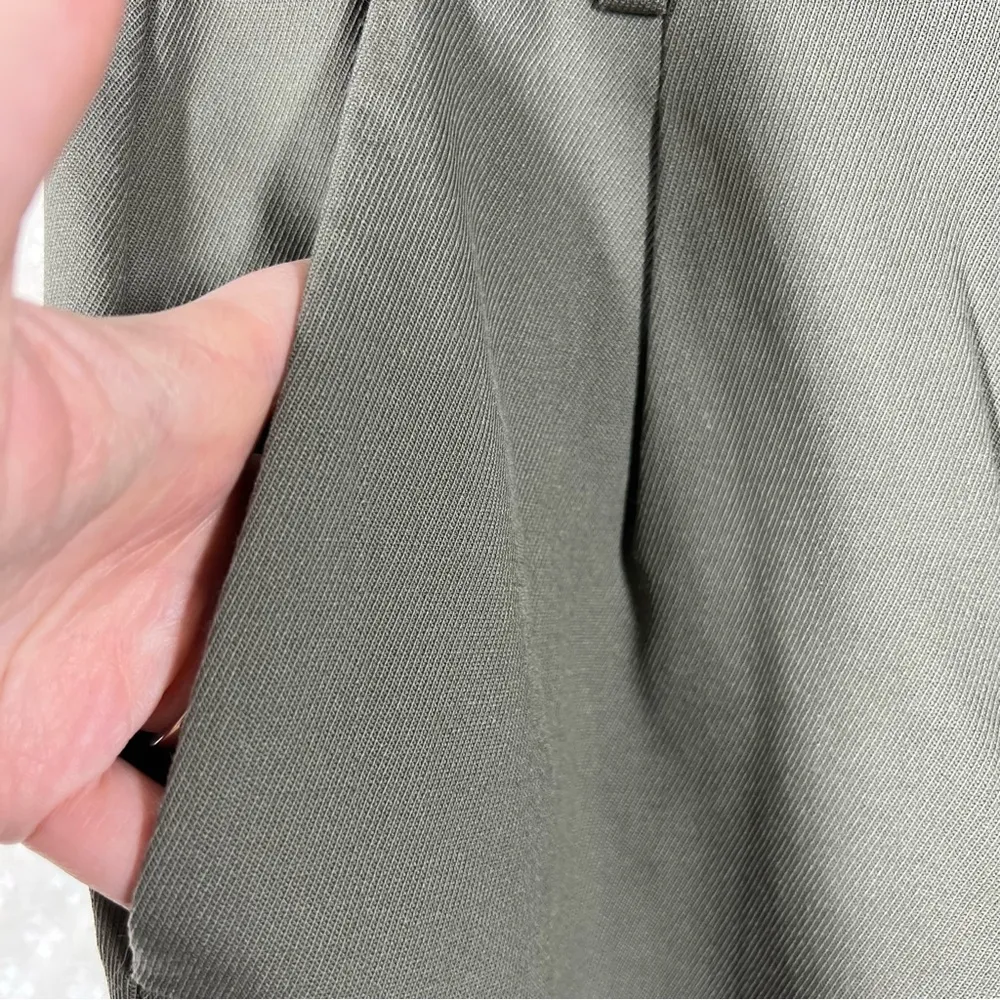 Aritzia Babaton Green Gray Wool Blend High Rise Taper Trouser Pants - Image 2