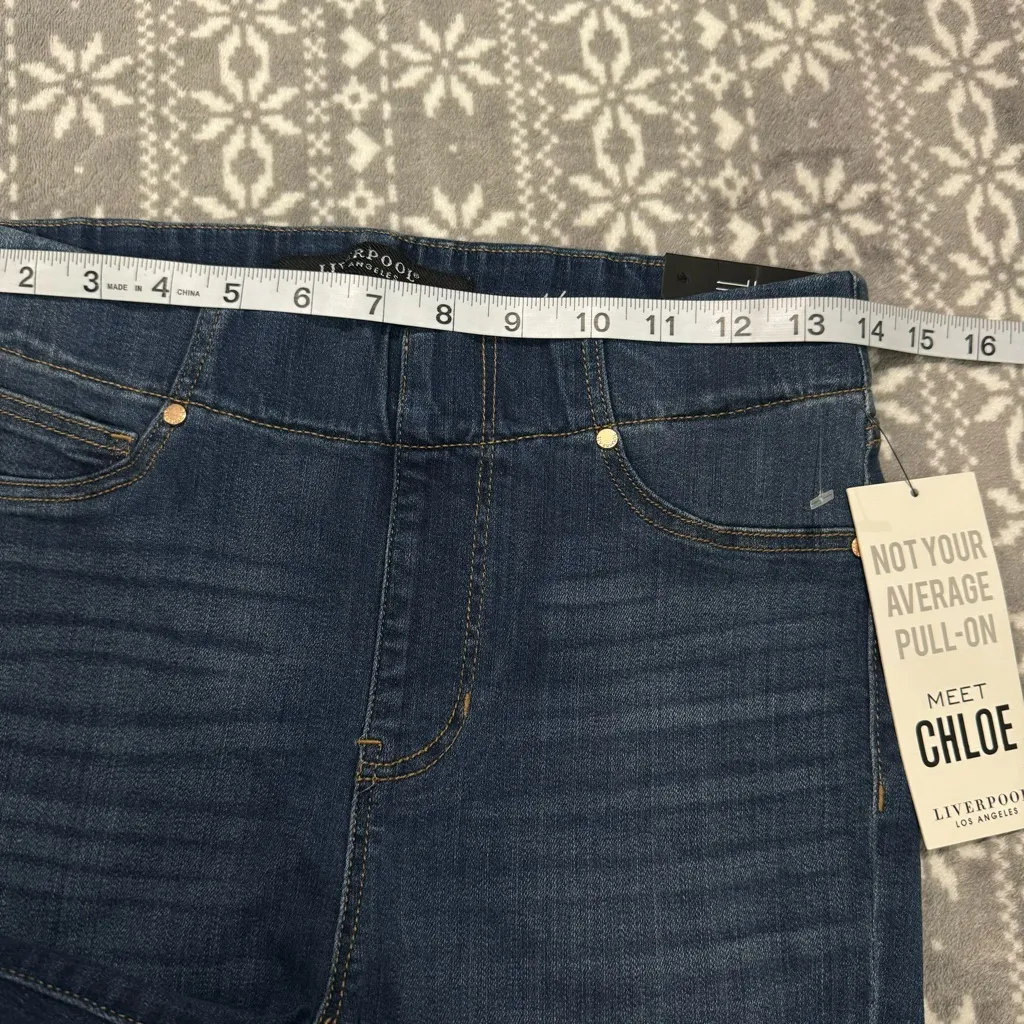 NWT Stitch Fix Liverpool Chloe Crop Rolled Up Cuff Pull On Capri Size 4/27 - Image 10