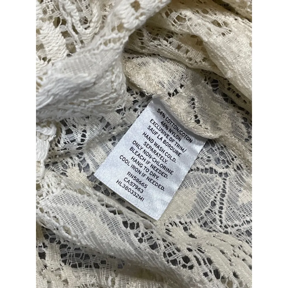 Women's Hinge White Lace Top XS - Image 3