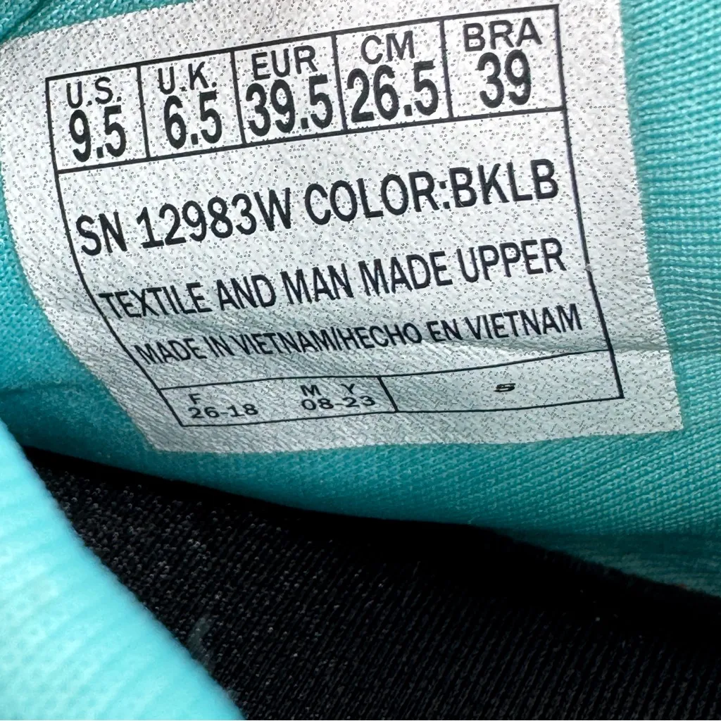 Skechers Summits Quick Getaway Slip On Sneakers Heathered Black Grey 9.5 Wide - Image 9