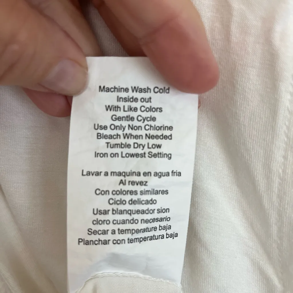 Takara White Lace Tank Top Blouse Size L - Image 8