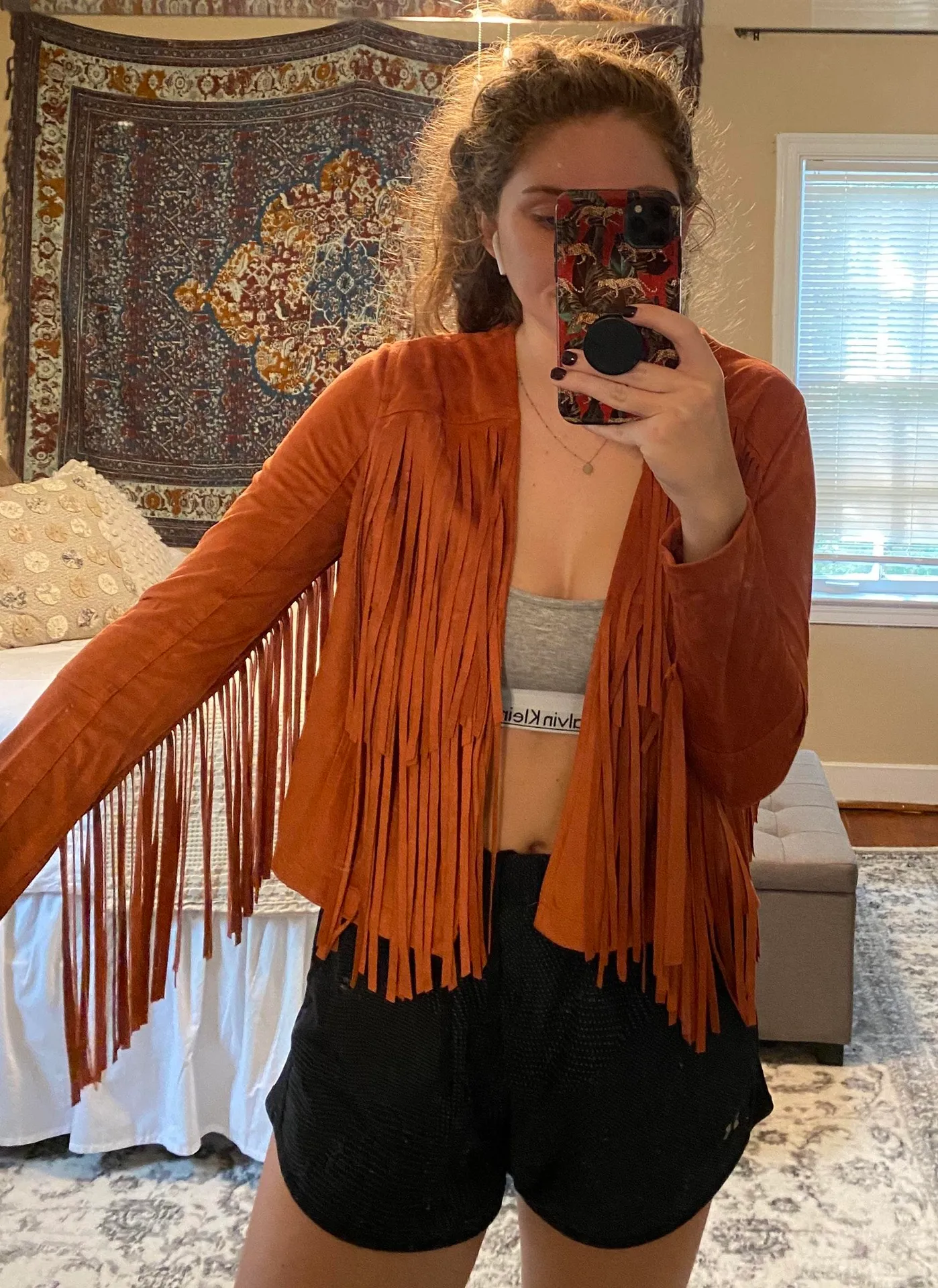 By Together Orange Fringe Jacket - Image 2