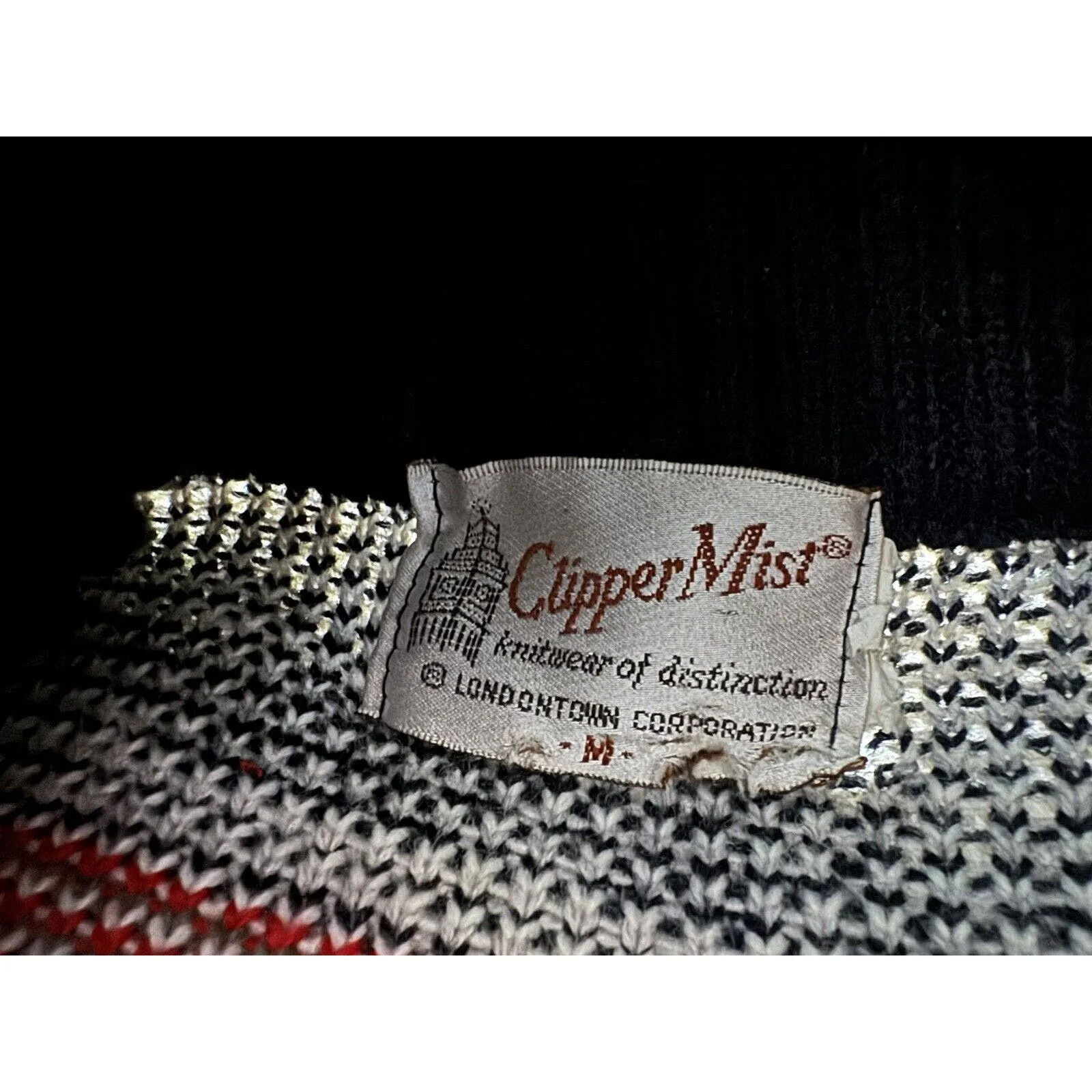 Vtg Nordic Fair‎ Isle Aztec Southwestern Zip Up Thick Knit Sweater Cardigan Sz M Size M - Image 2