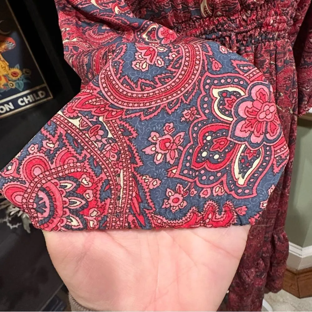 Anthropologies Chaudry  Boho Paisley Smocked Waist Maxi Dress - Size Small - Image 5