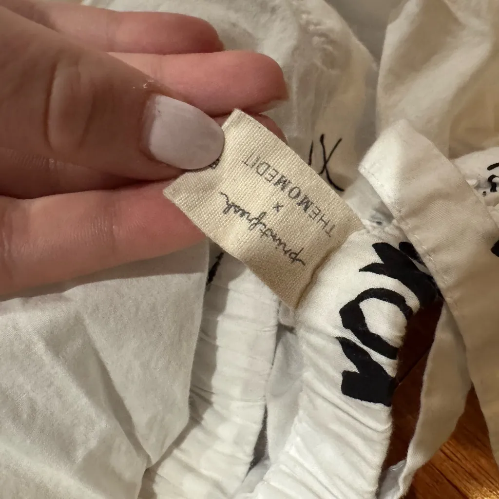 Printfresh x The Mom Edit White Pajama Pants XOXO Size Medium - Image 3