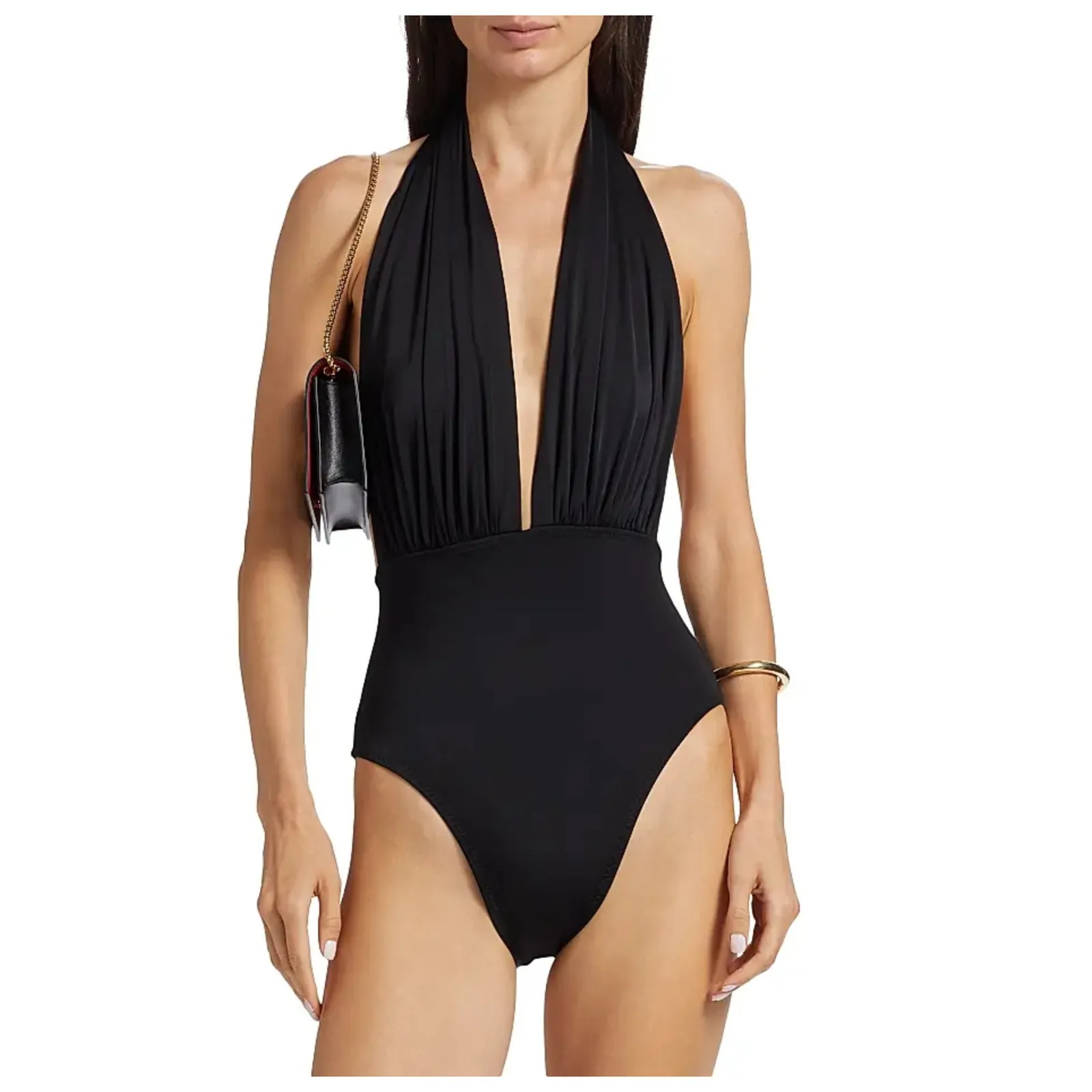 Norma Kamali Halter One Piece Swimsuit Halter One Piece Swimsuit Size Small - Image 13