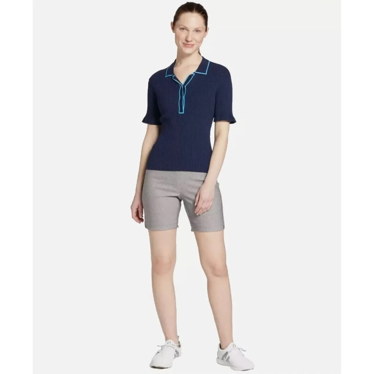 Walter Hagen Women's Sculpt 7'' Inseam Golf Pull on Shorts | Gray | Medium M NWT - Image 2