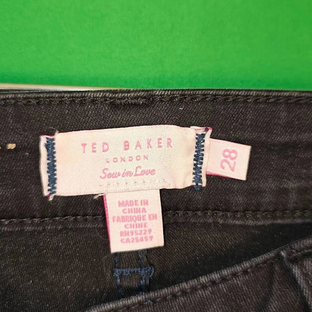 Ted Baker London Womens‎ Black Sew In Love Jeans 28 - Image 6