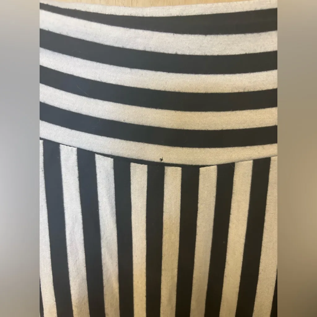 Bobeau Midi Skirt Womens Striped High Low Skirt Pull On Black White Sz 1X? READ - Image 9