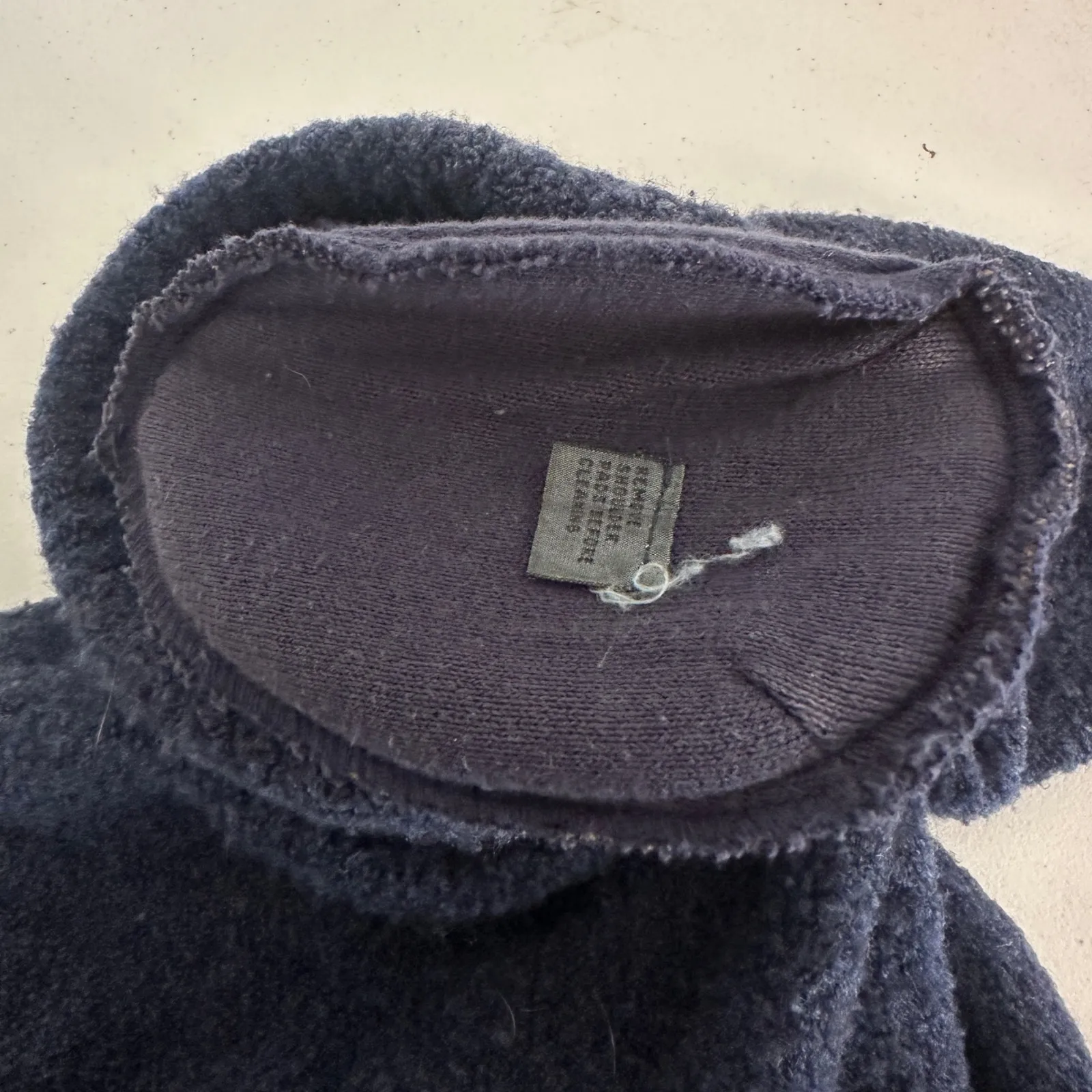 Navy Blue Textured Turtleneck Sweater WomenMedium Wool Blend Pullover‎ Warm Cozy Size undefined - Image 6