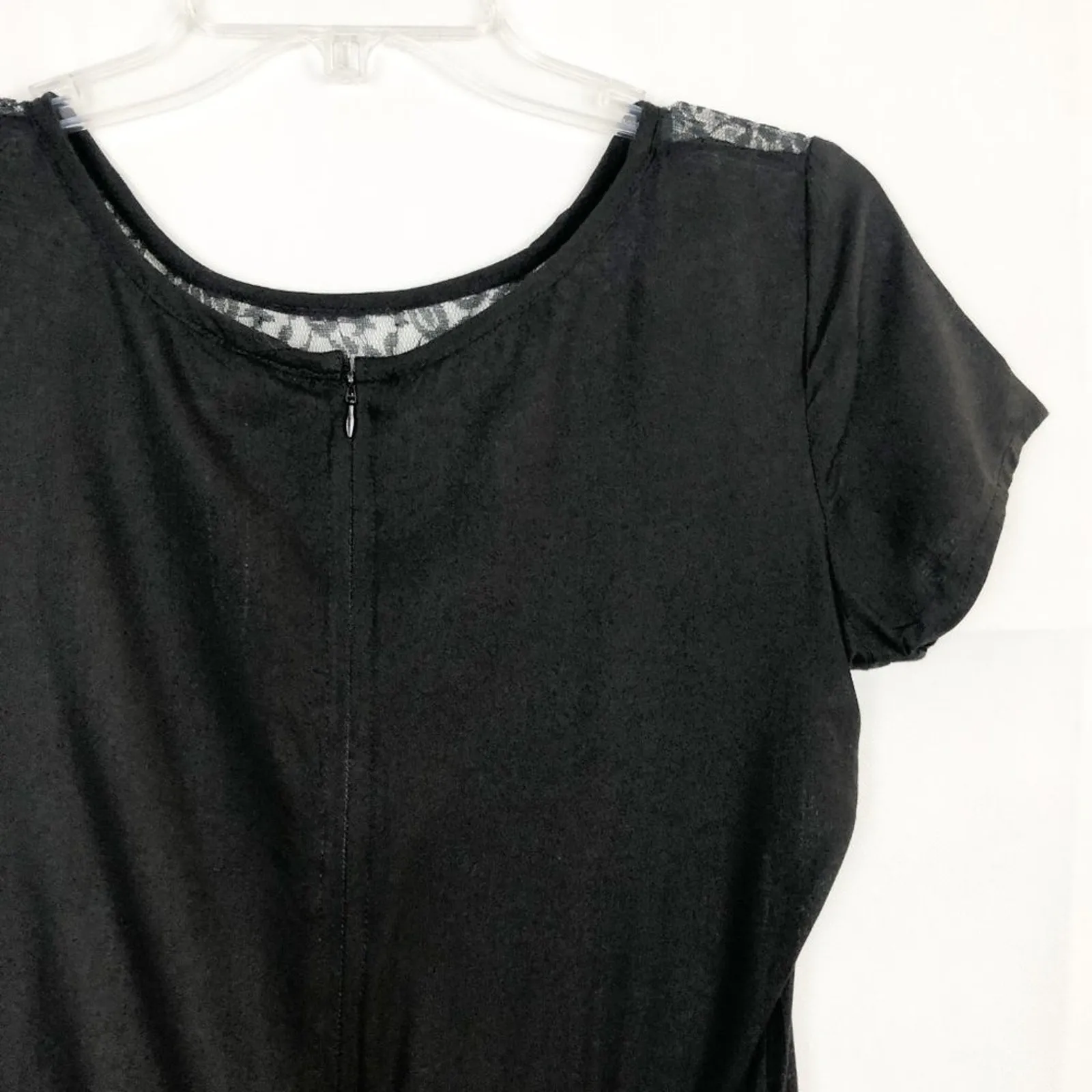 Therapy Short Sleeve Black Lace Romper Size S - Image 11