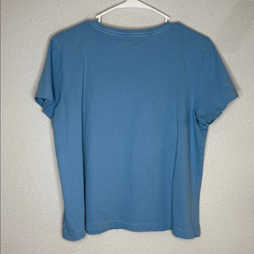 Life Is Good Vintage "I Dig Flowers" Women's Dog Crewneck Tee Large - Image 5