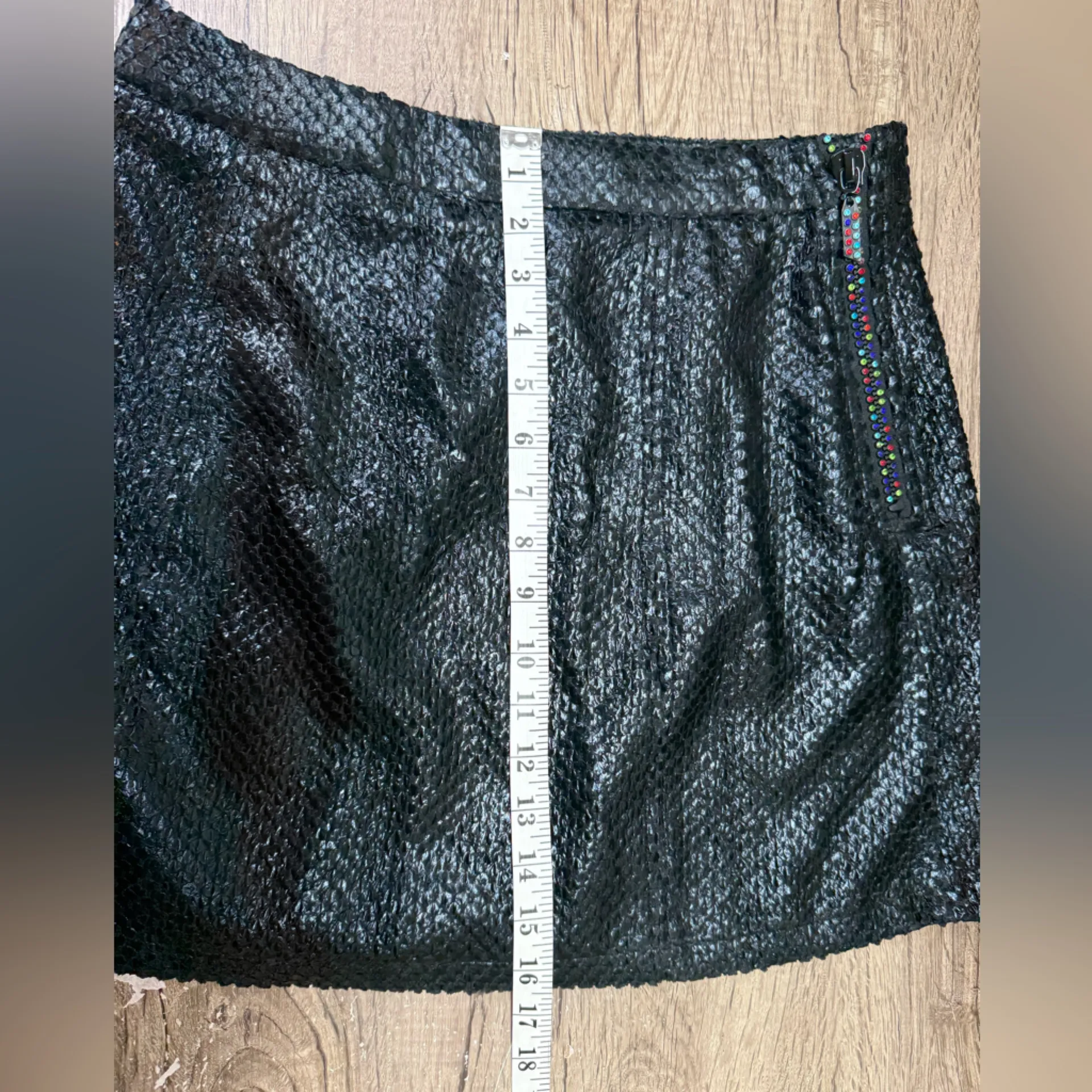 Queen of Sparkle Black Metallic Bubble Skirt size medium - Image 7